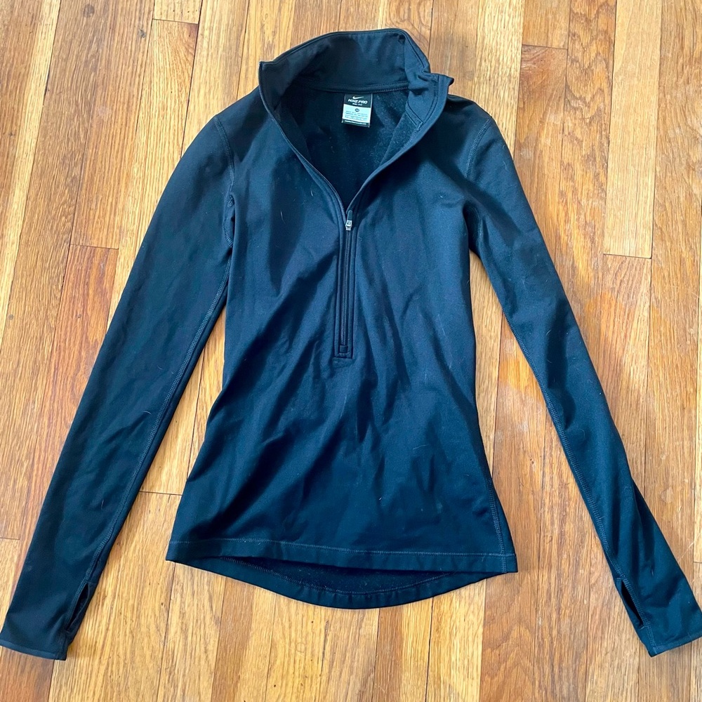 Nike quarter zip dri fit workout top xs